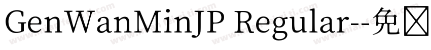 GenWanMinJP Regular-字体转换